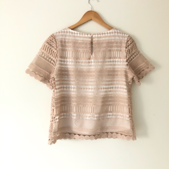 Adiva Crochet Short Sleeve Top - Picture 2 of 6